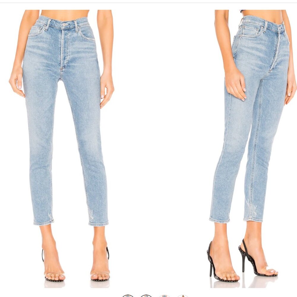 AGOLDE size 26 Light Blue Women's High-Rise Skinny Jeans
